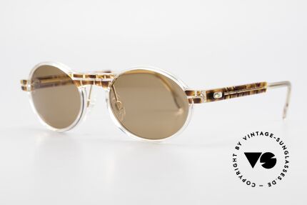 Cazal 510 Limitierte Ovale Vintage Cazal, limitierte Sonder-Edition mit kristallklarem Rahmen, Passend für Herren und Damen