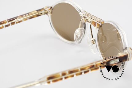 Cazal 510 Limitierte Ovale Vintage Cazal, dunkelbraune Sonnengläser für 100% UV Protection, Passend für Herren und Damen