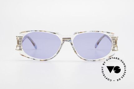Cazal 372 Seltene HipHop Sonnenbrille, grandioses Farbkonzept: pistazie-multicolor / transparent, Passend für Herren und Damen