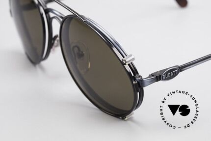 Bugatti 03328 Herrensonnenbrille Clip On, ungetragen (wie alle unsere vintage Bugatti Modelle), Passend für Herren