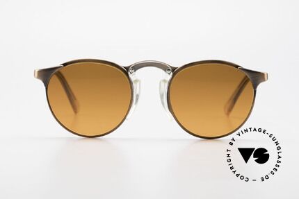 Jean Paul Gaultier 57-0174 90er JPG Panto Sonnenbrille, klassische Pantoform veredelt als Designerstück, Passend für Herren