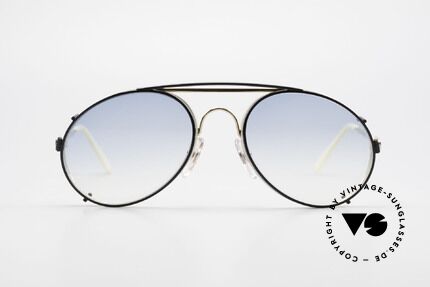 Bugatti 65987 Vintage Brille Mit Sonnenclip, in typischer / legendärer Bugatti-Tropfenform, Passend für Herren