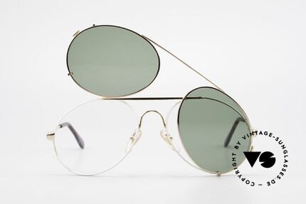 Bugatti 65987 80er Vintage Brille Mit Clip On, ungetragen (wie alle unsere Bugatti Fassungen), Passend für Herren