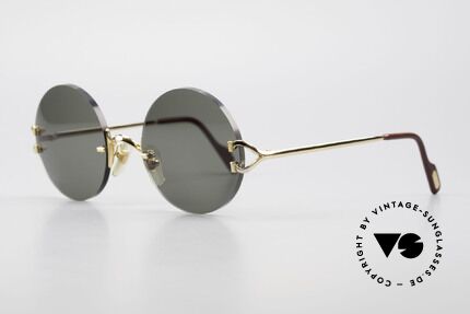 Cartier Madison Runde Luxus Sonnenbrille 90er, teures ORIGINAL in scheinbar zeitlosem Design, Passend für Herren und Damen