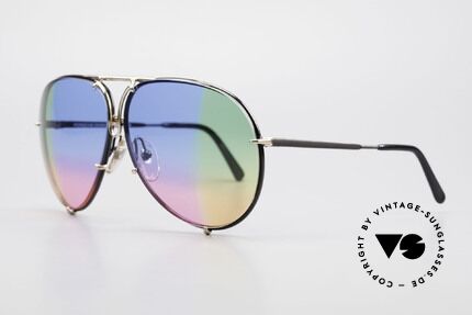 Porsche 5623 Vintage Unikat 4Fach Verlauf, EINZELSTÜCK! 4fach-Verlauf: blau/grün/pink/orange, Passend für Herren und Damen
