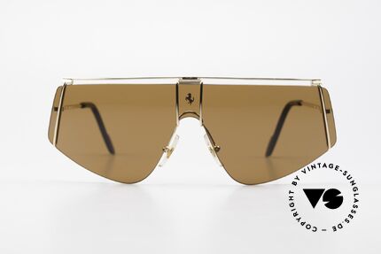 Ferrari F15/S Luxus Sport Sonnenbrille 90er, Panorama-Scheibe für ideale 'Rundumsicht', Passend für Herren und Damen