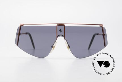 Ferrari F15/S 90er Luxus Sport Sonnenbrille, Panorama-Scheibe für ideale 'Rundumsicht', Passend für Herren und Damen