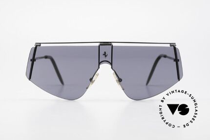 Ferrari F15/S Luxus 90er Sport Sonnenbrille, Panorama-Scheibe für ideale 'Rundumsicht', Passend für Herren und Damen