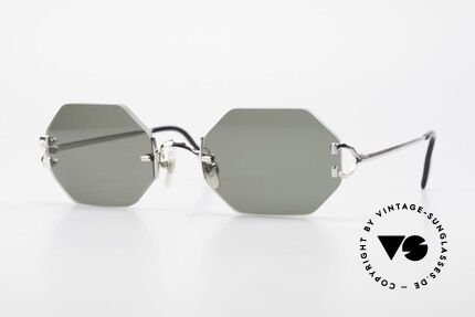 Cartier Rimless Octag - M Achteckige Luxus Sonnenbrille Details