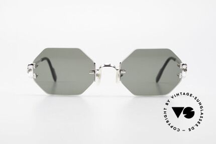 Cartier Rimless Octag - M Achteckige Luxus Sonnenbrille, Modell aus der Rimless Serie mit 'OCTAG' Gläsern, Passend für Herren und Damen