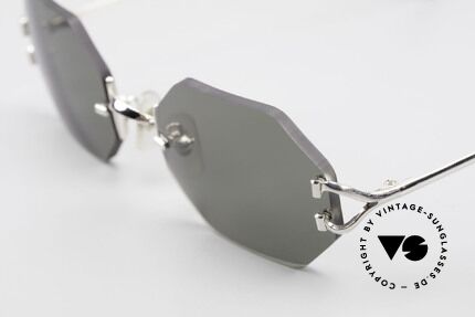 Cartier Rimless Octag - M Achteckige Luxus Sonnenbrille, 2. hand Modell in exzellentem Zustand + orig. Box, Passend für Herren und Damen
