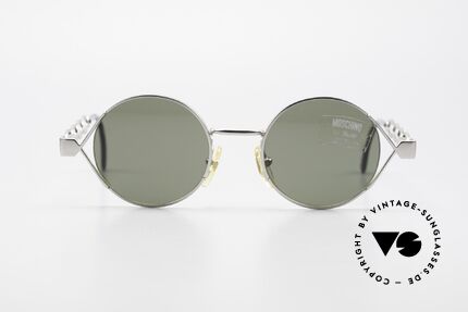 Moschino MM264 Damen Designer Sonnenbrille, kreative Ausführung der klassischen runden Form, Passend für Damen