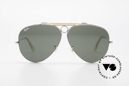 Ray Ban Shooter Weissgold 80er Limited Edition, sehr seltene Ausführung mit Weissgold Legierung, Passend für Herren Ray Ban Shooter Weissgold 80er Limited Edition, sehr seltene Ausführung mit Weissgold Legierung, Passend für Herren