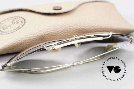 Ray Ban Shooter Weissgold 80er Limited Edition, Größe: medium, Passend für Herren Ray Ban Shooter Weissgold 80er Limited Edition, Größe: medium, Passend für Herren