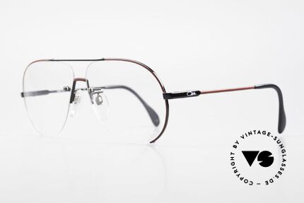 Cazal 723 XXL 80er Pilotenbrille Randlos, eine halb-randlose Pilotenbrillenform sozusagen, Passend für Herren