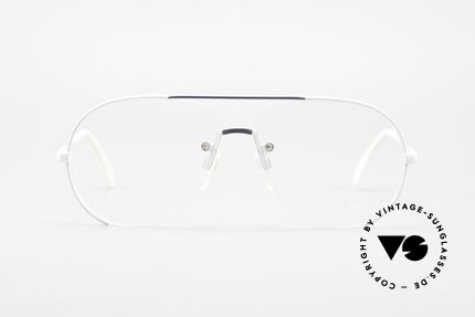 Cazal 723 80er Pilotenbrille Randlos, interessante Konstruktion von Rahmen & Gläsern, Passend für Herren