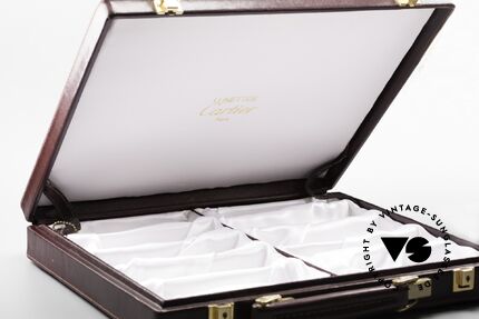 Cartier_ Case For 10 Glasses True vintage Cartier Brillen, Leder in klassischem CARTIER 'bordeaux rot', Passend für Herren und Damen