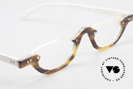 Theo Belgium Eye-Witness AE17 Crazy Vintage Lesebrille Titan, Gläser sind z.B mit kleinen Schrauben am Rahmen fixiert, Passend für Herren und Damen