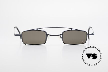 Theo Belgium Mele Eckige Clip On Designerbrille, 1989 gegründet als GEGENPOL zum üblich 'Mainstream', Passend für Herren und Damen