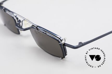 Theo Belgium Mele Eckige Clip On Designerbrille, eckiger Rahmen mit Sonnen-Clip (für 100% UV Schutz), Passend für Herren und Damen