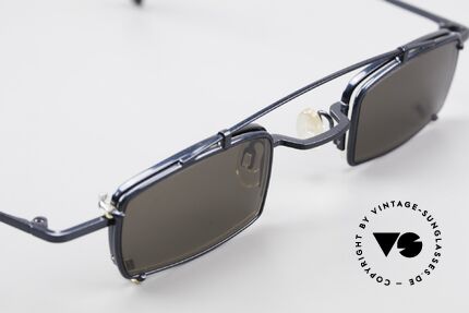 Theo Belgium Mele Eckige Clip On Designerbrille, ungetragenes Theo-Einzelstück für die, die sich trauen!, Passend für Herren und Damen