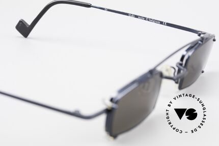 Theo Belgium Mele Eckige Clip On Designerbrille, sozusagen: VINTAGE Sonnenbrille mit Symbol-Charakter, Passend für Herren und Damen