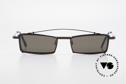 Theo Belgium XXM Clip On Designerbrille Eckig, 1989 gegründet als GEGENPOL zum üblich 'Mainstream', Passend für Herren und Damen