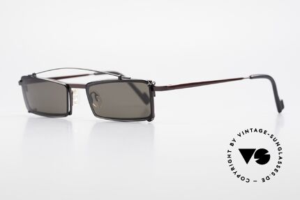 Theo Belgium XXM Clip On Designerbrille Eckig, damals gemacht für die 'Avantgarde' und Individualisten, Passend für Herren und Damen