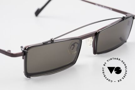 Theo Belgium XXM Clip On Designerbrille Eckig, ungetragenes Theo-Einzelstück für die, die sich trauen!, Passend für Herren und Damen