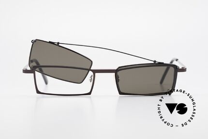 Theo Belgium XXM Clip On Designerbrille Eckig, Größe: large, Passend für Herren und Damen