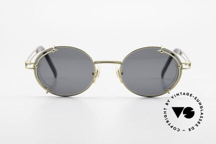 Yohji Yamamoto 52-4107 Designer Sonnenbrille Oval, aufwändige Rahmenkonstruktion; wie aus einem Stück, Passend für Herren und Damen