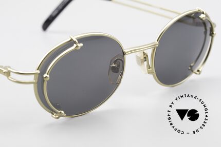 Yohji Yamamoto 52-4107 Designer Sonnenbrille Oval, sehr interessante Lackierung in einer Art "antik gold", Passend für Herren und Damen
