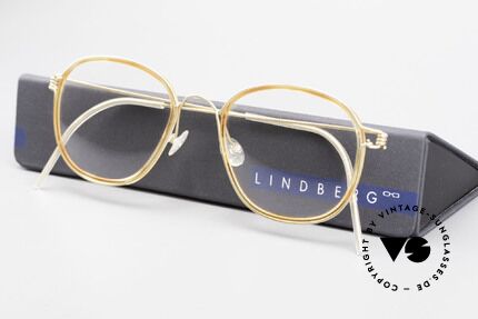 Lindberg Triton Air Titan Rim Titan Brille mit Azetat Inlay, Größe: medium, Passend für Herren