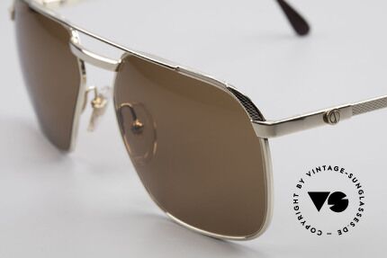 Dunhill 6011 Vergoldete Herrenbrille 80er, Barley-Verfahren: winzige Facetten für sanften Glanz, Passend für Herren
