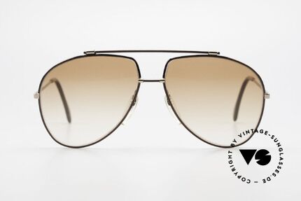 Zeiss 9371 Alte 80er Aviator Sonnenbrille, klassische 1980er Jahre Pilotenform mit Doppelbrücke, Passend für Herren