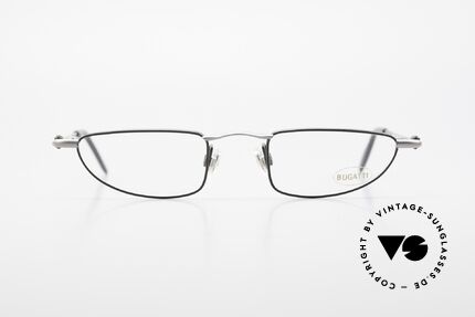 Bugatti 11729 Markante Vintage Lesebrille, markante Lese-Form in mattschwarz / titanium, Passend für Herren
