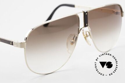 Dunhill 6043 Vergoldet mit Horn Zierleisten, KEINE Retrobrille, sondern ein altes Original von 1990, Passend für Herren