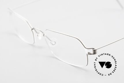 Lindberg Neptun Air Titan Rim Eckige Titanium Brille Herren, extrem stabile Fassung, flexibel & elastisch, und nur 3g, Passend für Herren