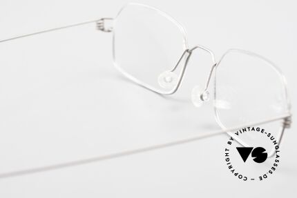Lindberg Neptun Air Titan Rim Eckige Titanium Brille Herren, eleganter Rahmen ohne Schrauben, Nieten oder Lötungen, Passend für Herren