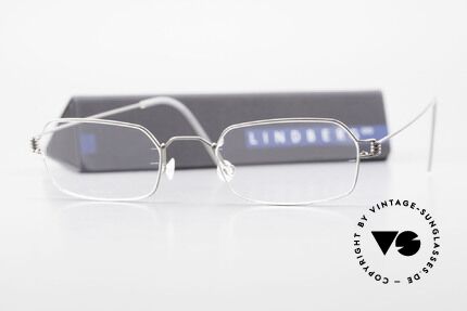 Lindberg Neptun Air Titan Rim Eckige Titanium Brille Herren, Größe: small, Passend für Herren