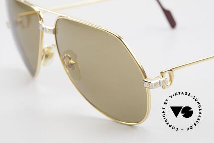 Cartier Vendome Santos - L Luxus Gläser mit Hauchzeichen, original Cartier Sonnengläser mit dem HAUCHZEICHEN!, Passend für Herren