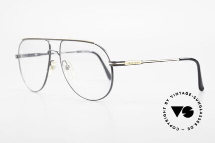 Pierre Cardin 803 80er Tropfenform Herrenbrille, sehr elegante Lackierung in dunkelgrau / gold, Passend für Herren