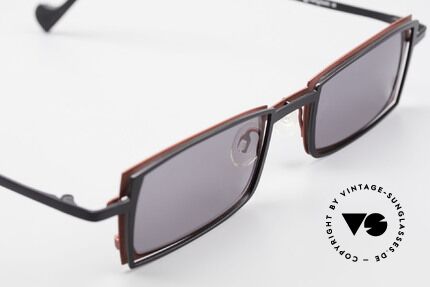 Theo Belgium Tarot Eckige Designer Sonnenbrille, ungetragenes THEO-Einzelstück für die, die sich trauen!, Passend für Herren und Damen