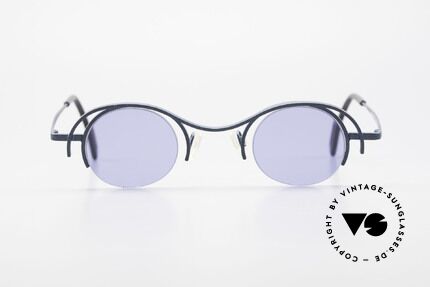 Theo Belgium Summer 90er Damen Sonnenbrille Rund, 1989 gegründet als GEGENPOL zum üblich 'Mainstream', Passend für Damen