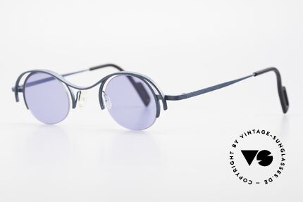 Theo Belgium Summer 90er Damen Sonnenbrille Rund, damals gemacht für die 'Avantgarde' und Individualisten, Passend für Damen