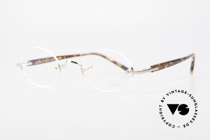 Lunor Classic Oval GP Randlos Brille Vergoldet Oval, randloses Modell "Classic Oval" gold-plated 45x23, Passend für Herren und Damen