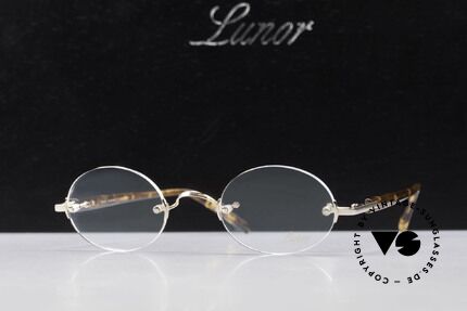 Lunor Classic Oval GP Randlos Brille Vergoldet Oval, Größe: small, Passend für Herren und Damen