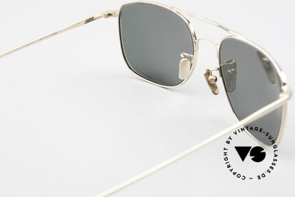Lunor Aviator II P4 GP Stilvolle Herren Sonnenbrille, ungetragen; grüne Sonnengläser für 100% UV Schutz, Passend für Herren