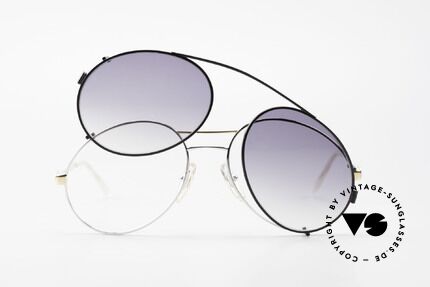 Bugatti 65984 80er Brille Mit Sonnen-Clip, Größe: medium, Passend für Herren