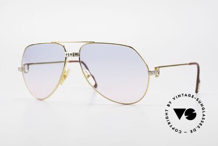 Cartier Vendome Santos - L Rare Luxus Sonnenbrille 80er, Vendome = das berühmteste Brillendesign von CARTIER, Passend für Herren